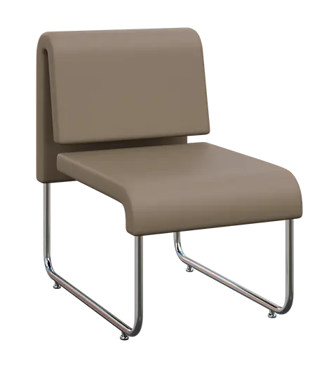 FLEXI LOUNGE, židle, ekokůže světle béžová